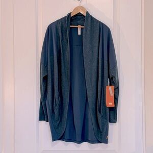 LUCY Brand Deep Lagoon Transcend Wrap Cardigan XL NWT!